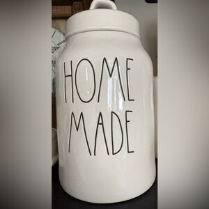 Farm line Rae Dunn White Ceramic 'Home Made' Canister